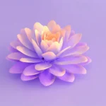 Firefly-flor-render-3d-sobre-fondo-plano-colores-pasteles-suaves-fondo-de-1-o-2-colores-morados-y