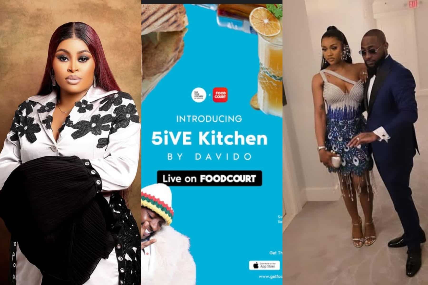 Sarah Martins reacts as Davido opens new restaurant