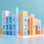 Firefly-edificio-inspirado-en-ricardo-bofill-render-3d-sobre-fondo-plano-colores-pasteles-suaves-