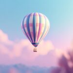 Firefly-globo-aerost-tico-en-el-cielo-despejado-render-3d-colores-pasteles-suaves-fondo-simple-de-1