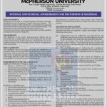 McPherson University Opens Application for Registrar Role