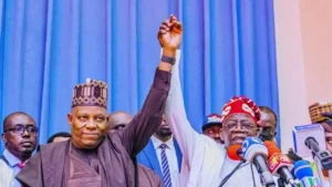 APC presidential candidate Bola Tinubu and his running mate Kashim Shettima