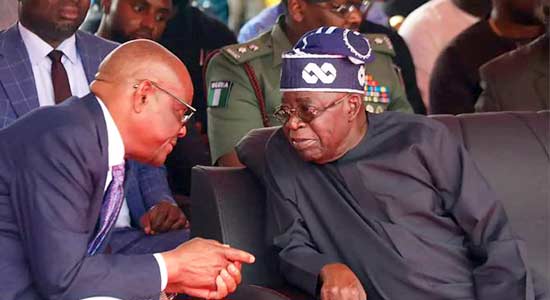Minister Nyesom Wike and President Bola Tinubu
