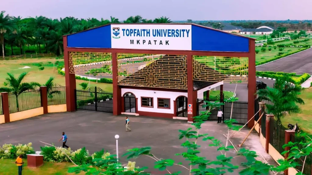 Topfaith University Post UTME/Direct Entry Form 205/2026